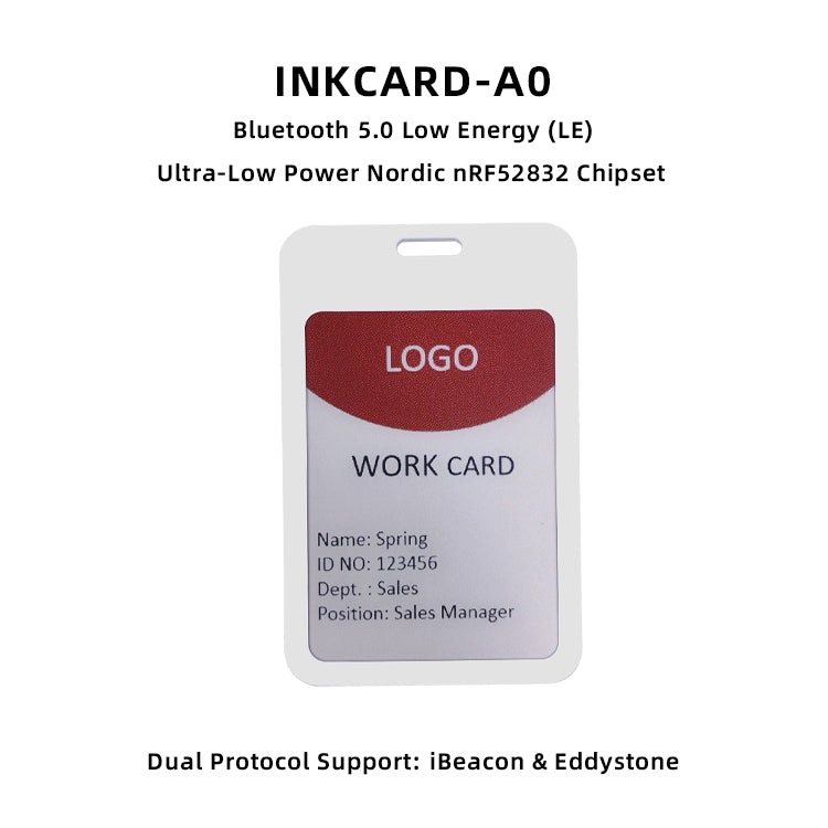 E-Ink screen employee card